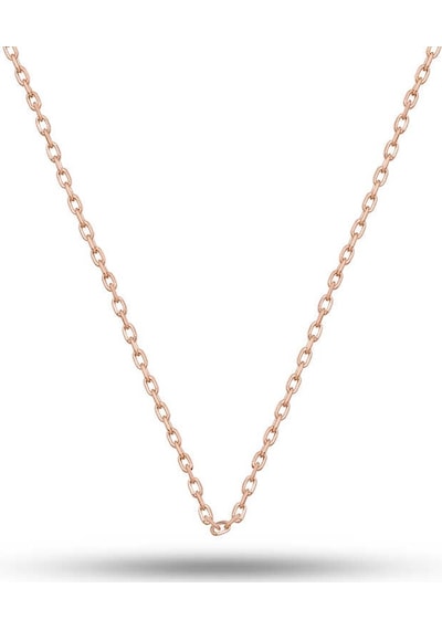 Gümüş Rose 0.30 Mikron 45 CM Forse Kadın Zincir Gri