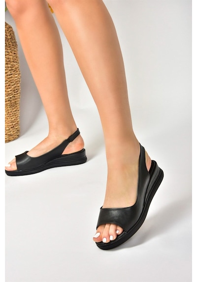 Fox Shoes Siyah Kadın Sandalet K674300609