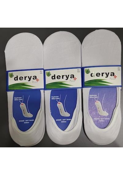 Derya Erkek Bambu Babet Çorap 12 Adet Beyaz