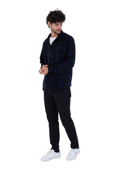 Hurley Hurley Axe Knit Flannel Shirt Erkek Mavi Sweatshirt 6721 Lacivert