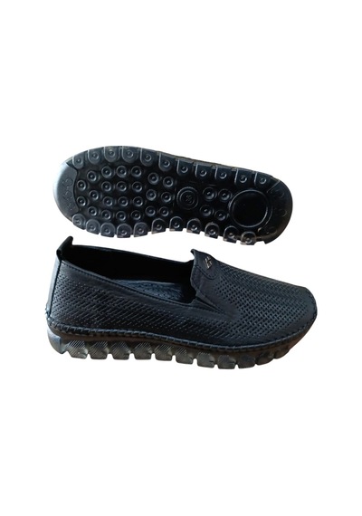 Castle Black 22385 Kadın Hakiki Deri Comfort Casual Ayakkabı Siyah Siyah