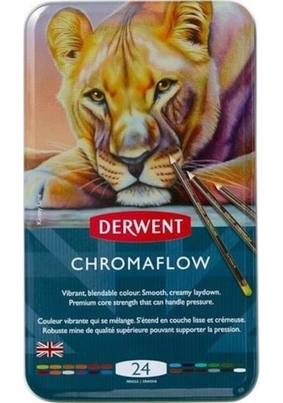 DERWENT CHROMAFLOW 24'LÜ METAL KUTU YENİ