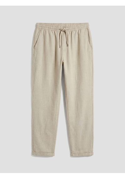 Lcw Vision Bej Regular Fit Erkek Keten Görünümlü Pantolon