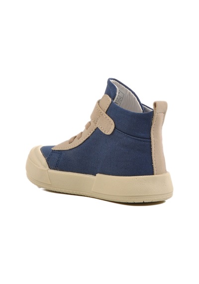 Lacivert Keten Bilek Boy Cırtlı Unisex Çocuk Sneaker 7465 B Kot