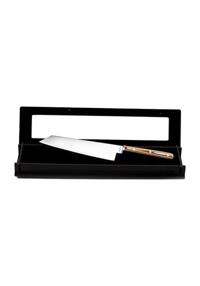 Özel Seri El Yapımı Profesyonel Yekpare Çelik Kiritsuke Şef Bıçağı 30cm - Özel Ahşap Kutulu Çok Renkli