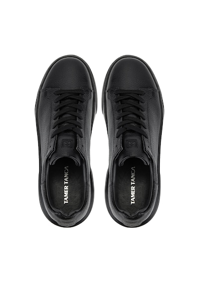 Tamer Tanca Erkek Hakiki Deri Siyah/siyah Sneakers & Spor Ayakkabı 1212 2501 Erk Ayk Y26 Syh Tbn/syh Fltr Siyah5