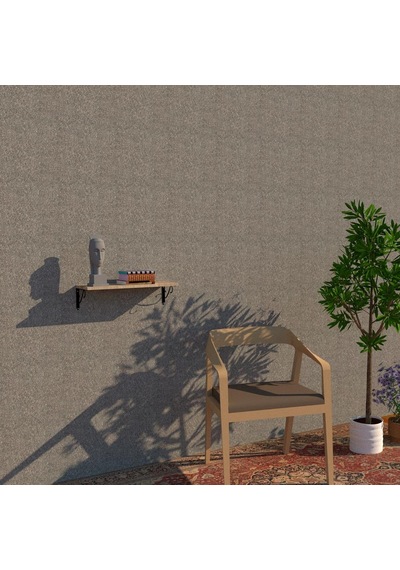20x60 Cm Duvar Rafı - Ferforje Duvar Rafı, Duvara Monte Raf Meşe Meşe