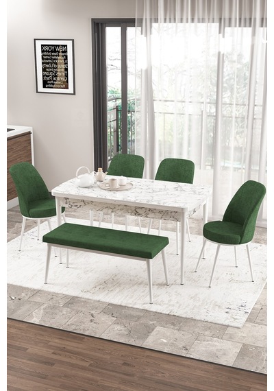 Canisa Concept Zen Serisi 80x132 Mdf Açılabilir Beyaz Mermer Desen Masa Takımı 4 Haki Yeşil Sandalye Ve 1 Bench Masa Beyaz Mermer Sandalye Ve Bench Haki Yeşil Canisa Concept Zen Serisi 80x132 Mdf Açılabilir Beyaz Mermer Desen Masa Takımı 4 Haki Yeşil Sandalye Ve 1 Bench Masa Beyaz Mermer Sandalye Ve Bench Haki Yeşil