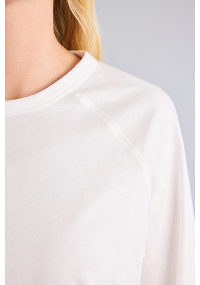 Defacto Relaxed Fit Bisiklet Yaka Reglan Uzun Kollu Basic Tişört J0621ax26wnwt32 Beyaz-wt32