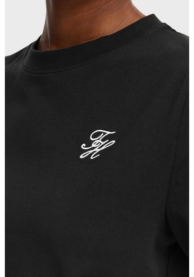 Tommy Hilfiger Logolu Regular Fit Bisiklet Yaka T Shirt Kadın T Shirt Ww0ww49941 Bds Siyah