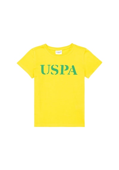 U.S. Polo Assn. Çocuk Basic Bisiklet Yaka Tişört SARI
