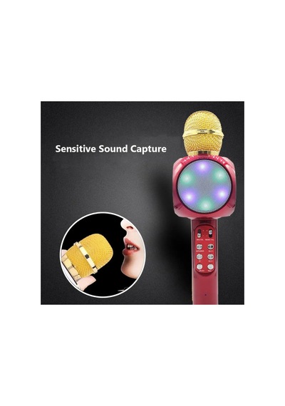 Karaoke Mikrofon , Bluetooth Özellikli Çocuk Mikrofonu Karaoke Işıklı Mikrofon Çok Renkli