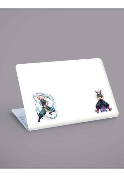 Demon Slayer Gyomei Himejima - Tengen Uzui 2 Li Set Anime Sticker Çıkartma Minithingsart