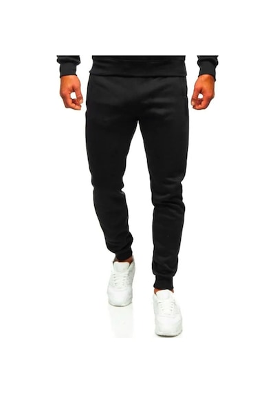 Pençe Eşofman Takımı Sweatshirt Jogger -siyah Baskılı Oversize Şardonlu Kapüşonlu Siyah