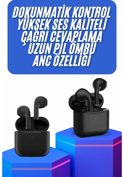 Kablosuz Bluetooth Kulaklık Tws Pro5 Kulaklık Anc Özelliği Dokunmatik Kontrol -