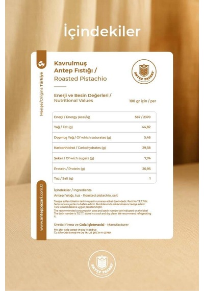 Kabuklu Antep Fıstığı - 200g - 36333867 Diğer