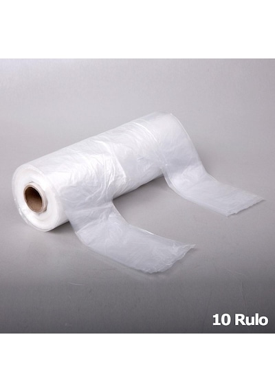 Şeffaf Market Rulo Torba Poşet - Hışır Atlet Poşet - Küçük Boy - 200 Adetlik 10 Rulo