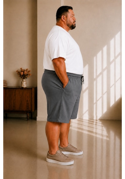 Sngl Tekstil Erkek Büyük Beden Kapri 3xl 4xl 5xl 6xl 7xl 8xl 9xl Gri Antrasit