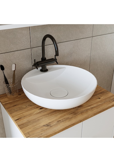 Ayaklı 2 Kapaklı Lavabolu Mdf 60 Cm Çekmeceli Banyo Dolap Aria Atlantik Çam - Beyaz Ayaklı 2 Kapaklı Lavabolu Mdf 60 Cm Çekmeceli Banyo Dolap Aria Atlantik Çam - Beyaz