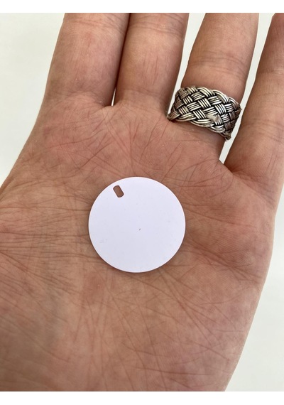 Yuvarlak Elbise Pvc Payet Pul Beyaz 30mm 625 Gram