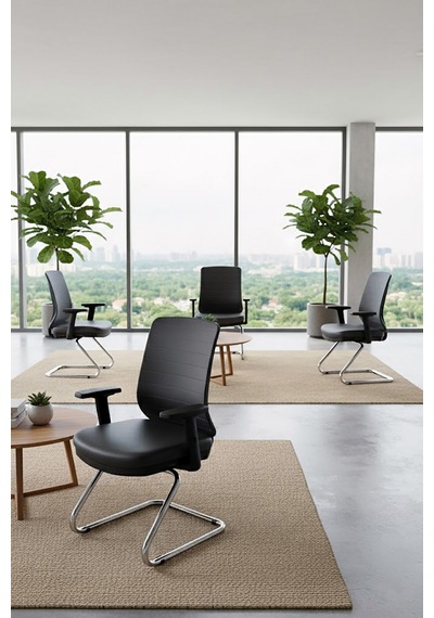 Ofisbazaar Up Deri Misafir Koltuğu Ergonomik Toplantı Ve Bekleme Koltuğu Martin 06- Gri Deri Gri Ofisbazaar Up Deri Misafir Koltuğu Ergonomik Toplantı Ve Bekleme Koltuğu Martin 06- Gri Deri Gri