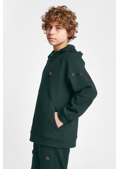 Lescon Çocuk Fermuarlı Kapüşonlu Sweatshirt 25n-3101 Yeşil