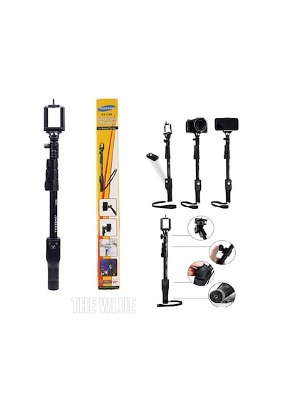 Bluetooth Kumandalı Profesyonel Selfie Çubuğu Monopod 125cm