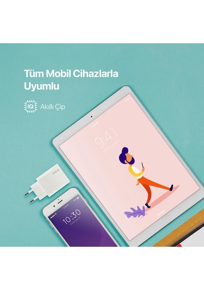 Ttec Süper Şarj Akım Korumalı 2pd Giriş Gan 40w Şarj Başlığı Samsung Apple Uyumlu iPhone 13 14 15 Pro Max Şarj Başlık
