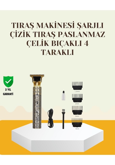 Şarjlı Titanyum Bıçaklı Saç Ve Sakal Kesme Makinesi - Lisinya