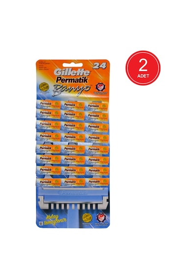 Gillette Permatik Banyo Kullan-At Tıraş Bıçağı 2 x 24'lü