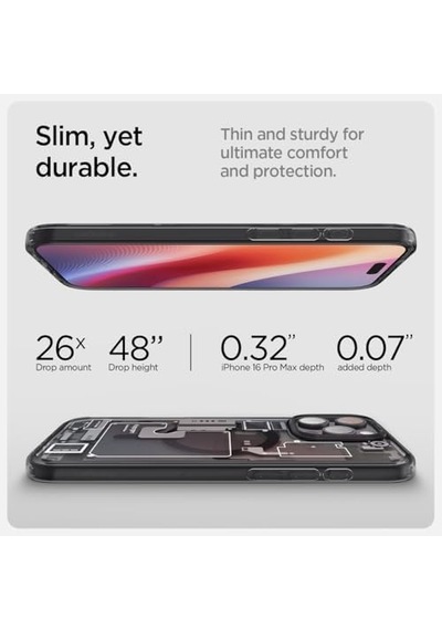 16 Pro Max İle Uyumlu İnce Magsafe Kılıf Ultra Hybrid Sararmaya Dayanıklı Duraclear Hava Kanalı Teknolojisi Askeri Sınıf Koruma Magfit Zero One Tasarım Kapak - Acs08004 50 x 22