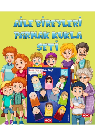 Tox Aile 10 Parça Parmak Kukla . Eğitici Oyuncak T751
