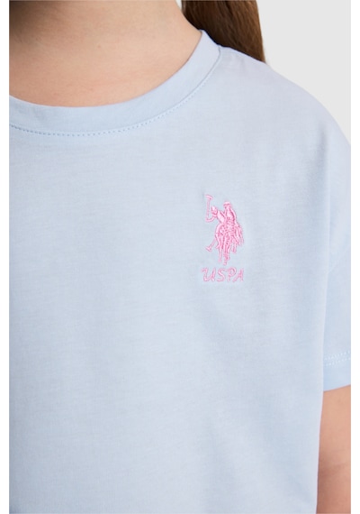 U.S. Polo Assn. Kız Çocuk Açık Mavi Tişört Basic 50325609-vr003 Acık Mavı