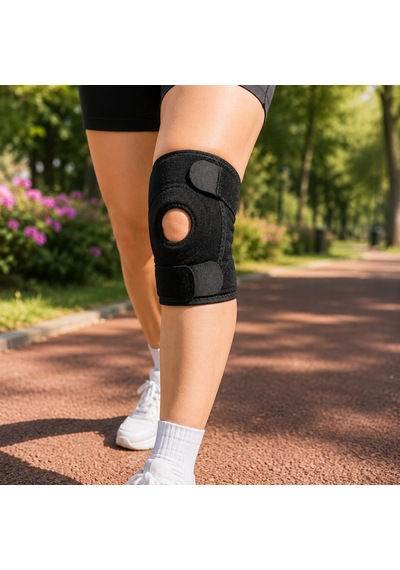 Patella Destekli Kısa Dizlik Ayarlanabilir Bantlı Diz Koruyucu Destek