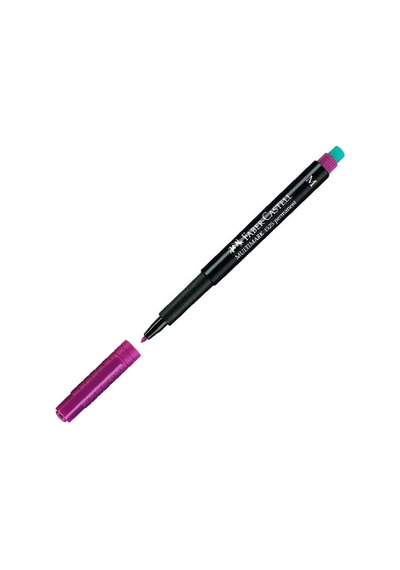 Faber-castell Permanent Asetat Ve Cam Kalemi M Uç 1.0 Mm Mor - 10 Adet Toptan Paket