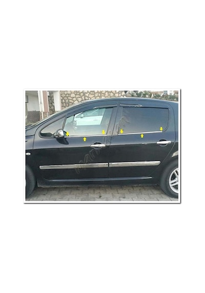 Woc Chrome Peugeot 307 Krom Cam Çıtası 2001-2008 4 Parça  Paslanma