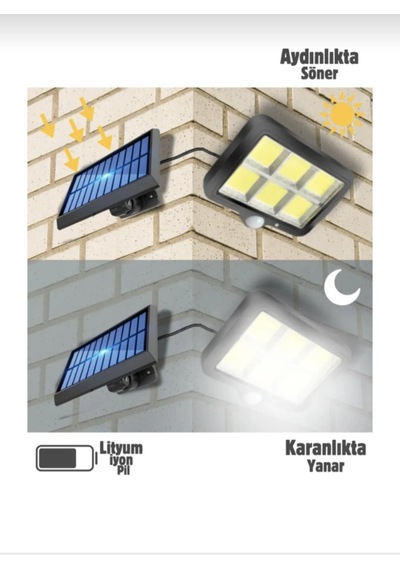 Güneş Enerjili 4 Adet İç Ve Dış Mekan Aydınlatma Cihazı