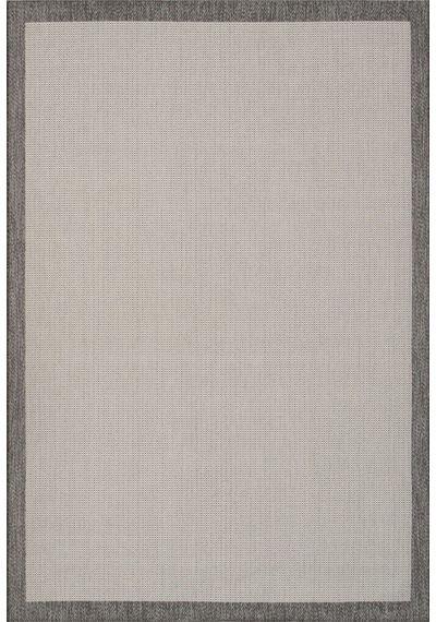 Leiva Home 6651 Krem Gri Bordür Çerçeveli Sisal Leke Tutmaz Makinede Yıkanabilir Kaymaz Halı Gri - Krem