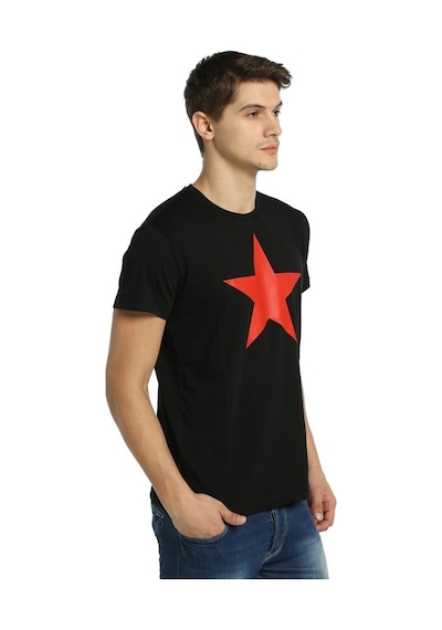 Bant Giyim - Kızılyıldız Siyah Erkek T-Shirt Tişört