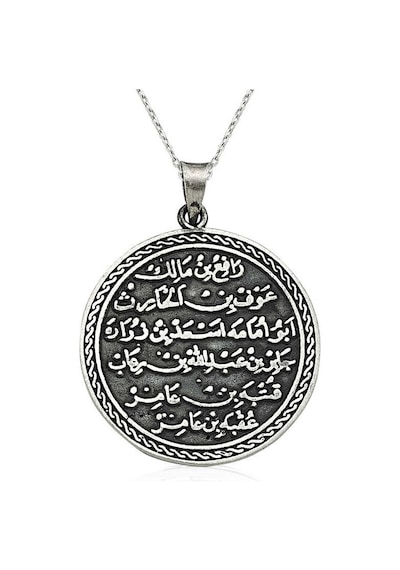 925 Ayar Gümüş Yuvarlak Kıtmir Duası Kadın Gümüş Kolye