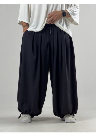 Cocopelli Süper Oversize Siyah Erkek Jogger Pantolon Coc3233