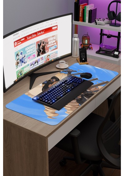 Navia Genshin Impact Anime Gacha V3 - 90x40 Xxl Gaming Mouse Pad Fare Altlığı