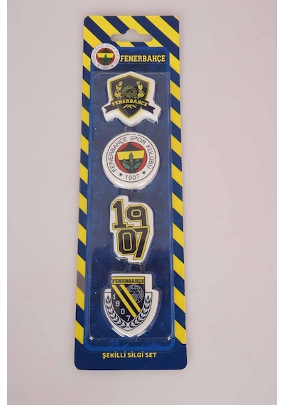 Yeni Sezon Lisanslı Fenerbahçe 4'lü Blıster Silgi
