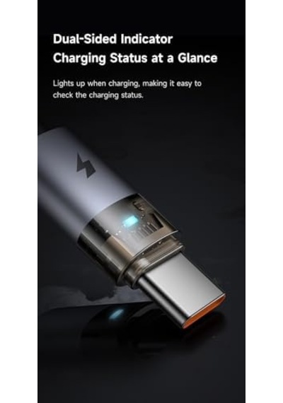 Ca-6891 Usb-a To Type-c 1,2 M Kablo Şarj Işıklı