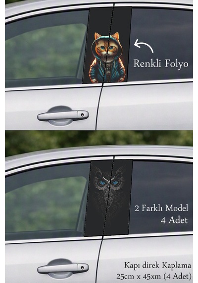 Aracınıza Özel Bir Tarz Kapı Direk Folyo Sticker Etiket