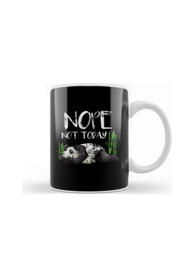 Funny Nope Not Today Lazy Sleepy Panda Distressed Kupa Bardak Porselen Karışık