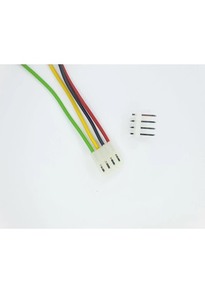 5,08mm 4 Pin Kablolu Konnektör Takım 20cm - 1,00mm - Çift Taraflı