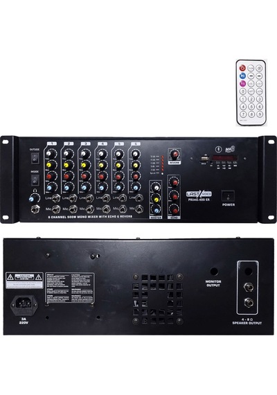 Lastvoice Prime-400W Tr 400 Watt Usb Ekho Ve Reverbli Mikser Anfi