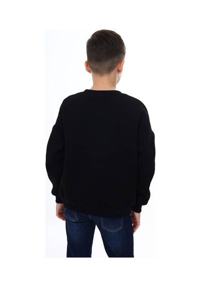 Toontoy Kids Toontoy Erkek Çocuk Oversize Bisiklet Yaka Düşük Omuz Baskılı Sweatshirt - 2 İplik Siyah Toontoy Kids Toontoy Erkek Çocuk Oversize Bisiklet Yaka Düşük Omuz Baskılı Sweatshirt - 2 İplik Siyah