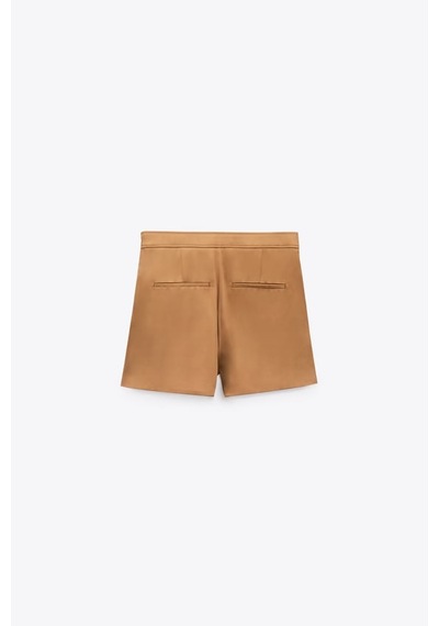 Zara Cepli Chino Bermuda Şort 8757-607 Kremit